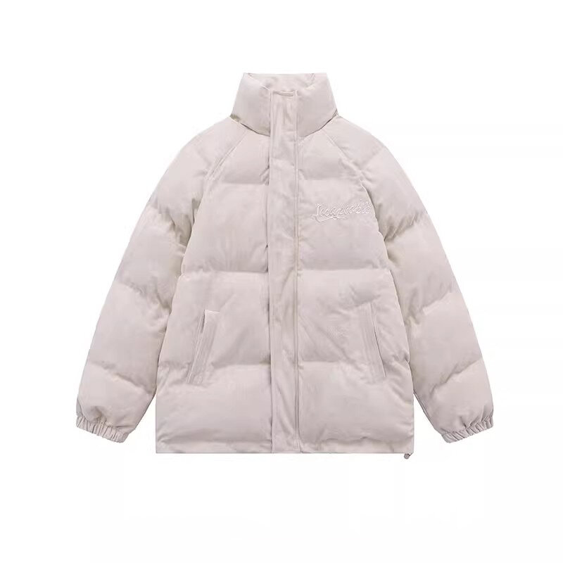Nuova giacca parka invernale donna giacche imbottite in cotone spesso colletto alla coreana tinta unita cappotti dolci stile americano larghi femminili