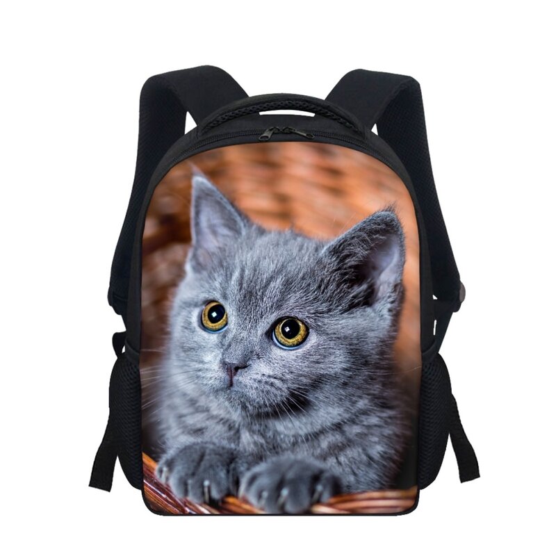 Kawaii Cat Prints Schoolbags For Kids Girls Kindergarten Children's Backpack Boy Cute Animal Pattern Book Bag Preschool Mochila