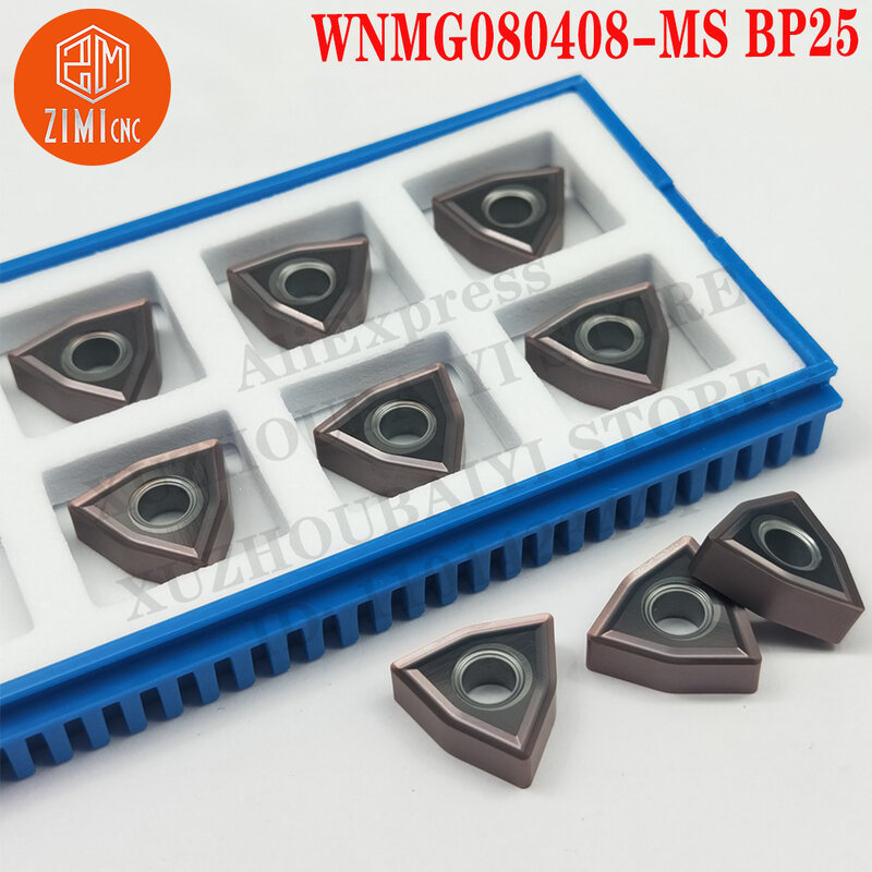 WNMG080408-MS BP25 WNMG 080408-MS Płytki z węglików spiekanych Obracanie tokarki Narzędzia tnące Ostrze mechaniczne tokarka do metalu narzędzia CNC WNMG