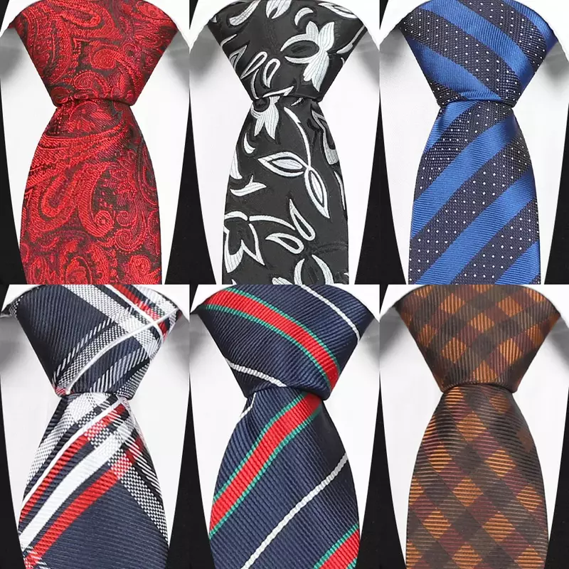 2023 New Polyester Silk 6cm Tie Men Business Leisure Polyester Silk Business Casual Tie