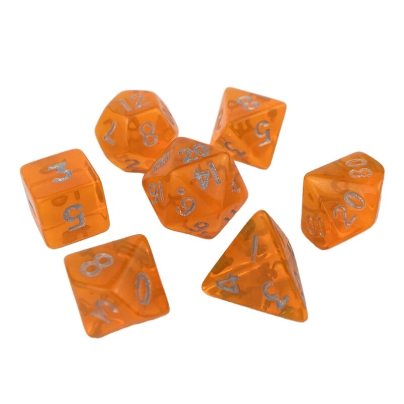 Mini Polyhedral Dices Clear Acrylic Dices Tiny Role Playing Table Game Dices