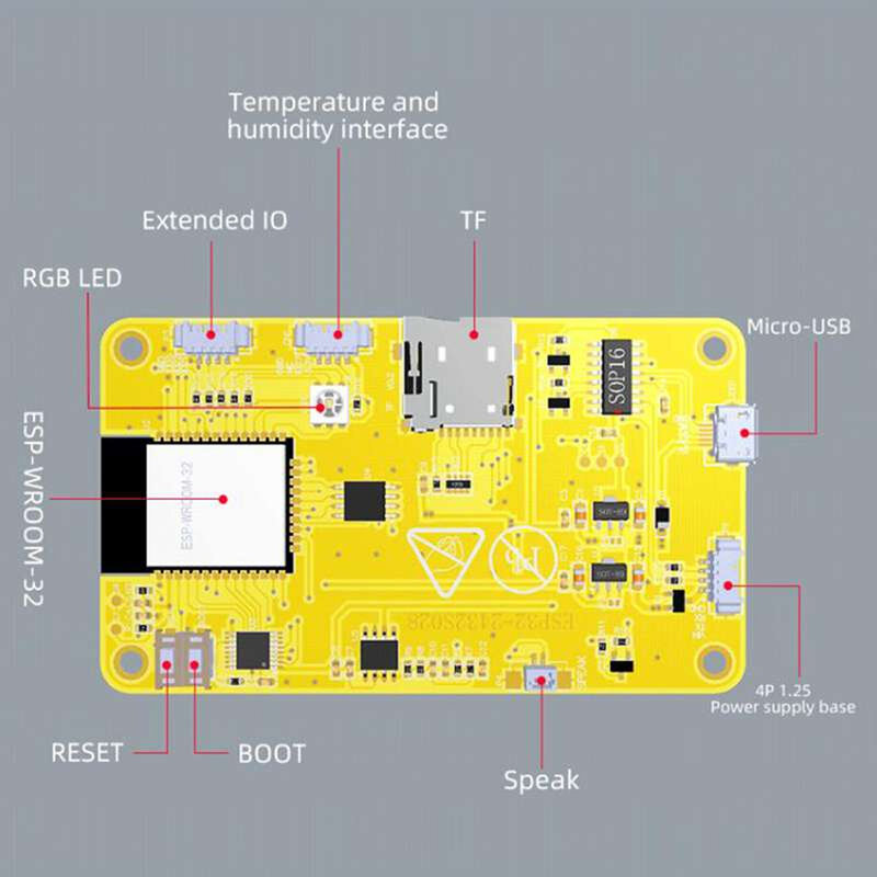 ESP32 2.8 inci Tampilan modul 240*320 2.8 "LCD TFT layar sentuh tampilan WiFi BLE papan ESP32-2432S028R ILI9341 Drive UNTUK Arduino