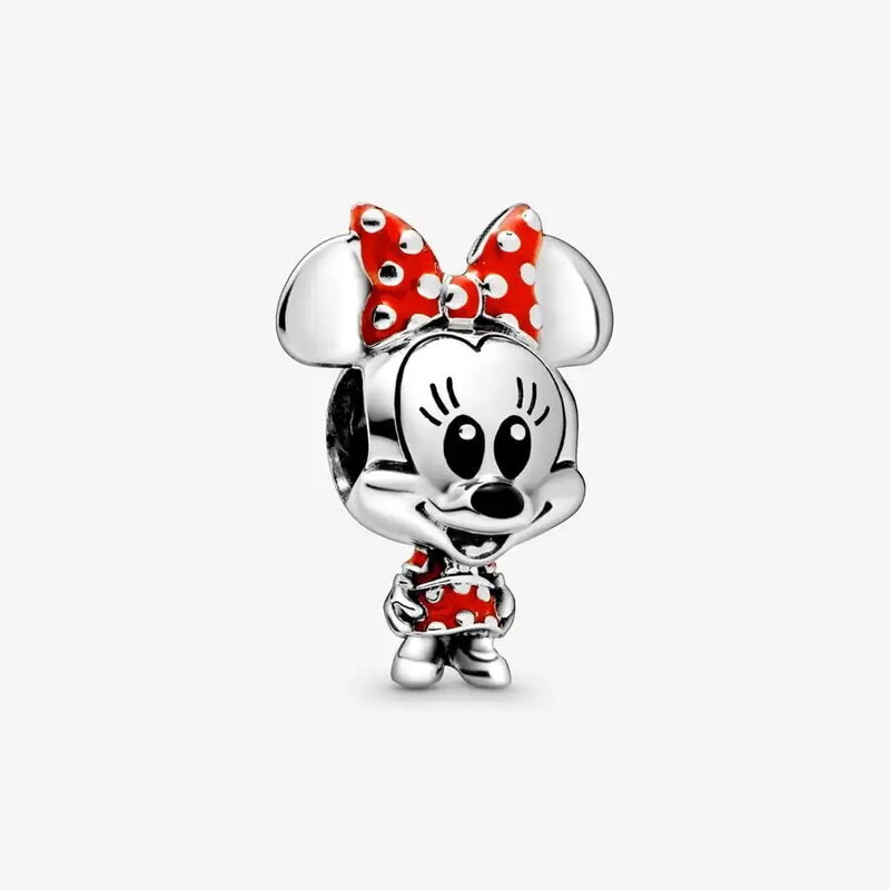 HEROCROSS-925 Sterling Silver Charm Bead, Disney Animais, Mickey Mouse, Winnie the Pooh, Ponto, Jóias Originais, se Fits Pulseira Pandora