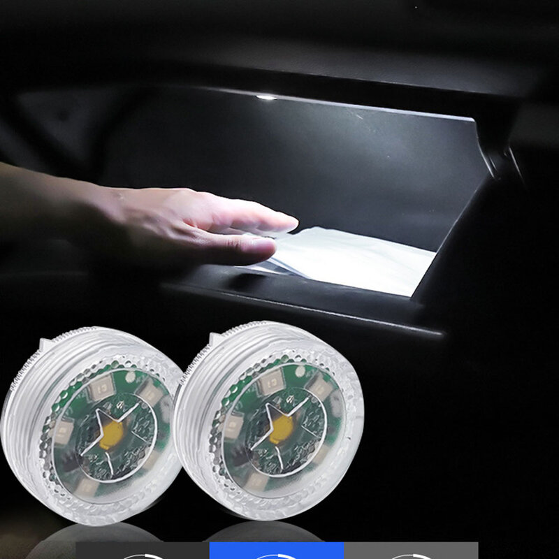 1pcs Car Mini Led Touch Switch Light Wireless Ambient Lamp-Night Reading Light Auto Roof Bulb Car Interior Light Use Supply