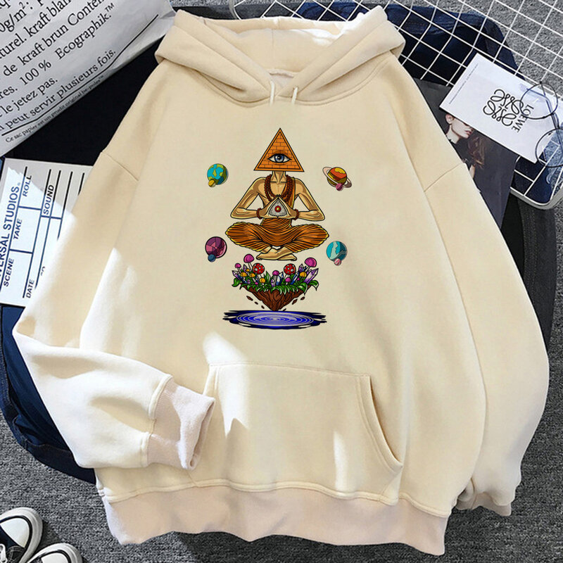 Magic Mushrooms Alien Psychedelic hoodies women graphic harajuku streetwear anime Pullover Hood women graphic Pullover