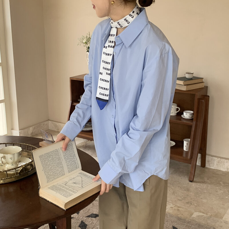 루나 & 돌핀 여성 봄 좁은 긴 스카프 솔리드 컬러 세련된 프랑스어 부드러운 우아한 시폰 실크 넥타이 가방 리본 머리띠 초커