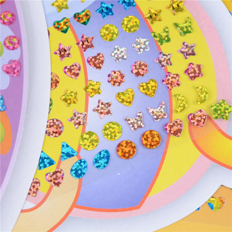 1 foglio orecchino cartone animato ricompensa adesivi di cristallo ear Reward stick meravigliosi adesivi per il viso dell'asilo bambini Boy Girl Stickers