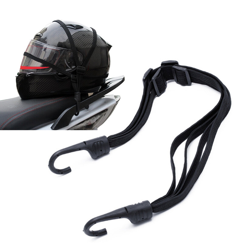 Correa de cuerda elástica Universal para equipaje de motocicleta, soporte de red, gancho y hebilla, artículos de papelería