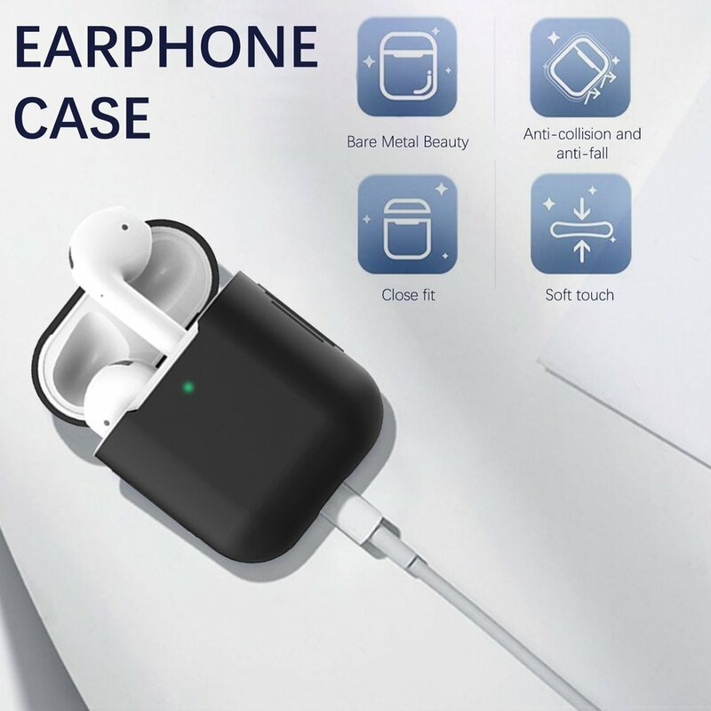 ซิลิโคนนุ่มใหม่สำหรับ Airpods1 2nd หูฟังป้องกันกรณีหูฟังป้องกันสำหรับ Apple Airpods 2/1ฝาครอบ