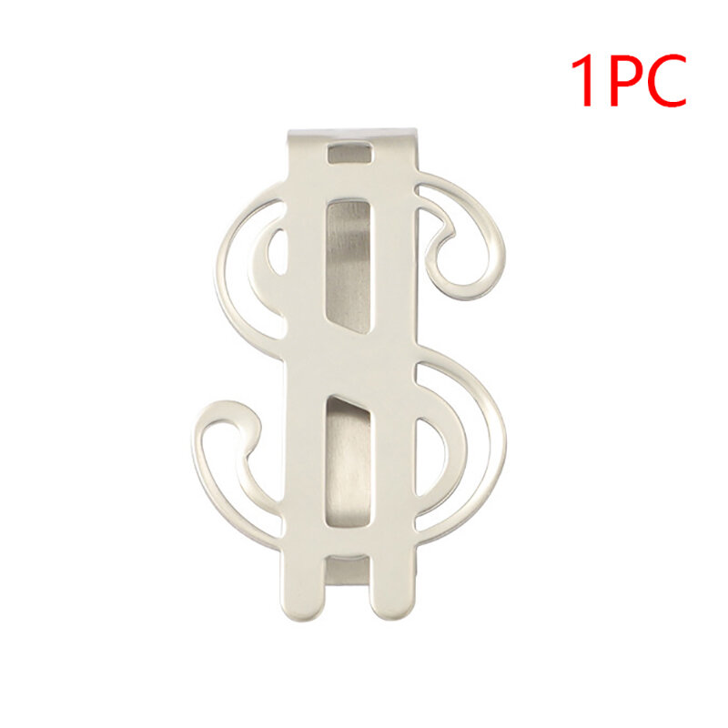 1PC Slim Money Clip Stainless Steel Cash Bills Credit Clip New Dollar Design Fashion Coin Banknote Cash Clamp Holder