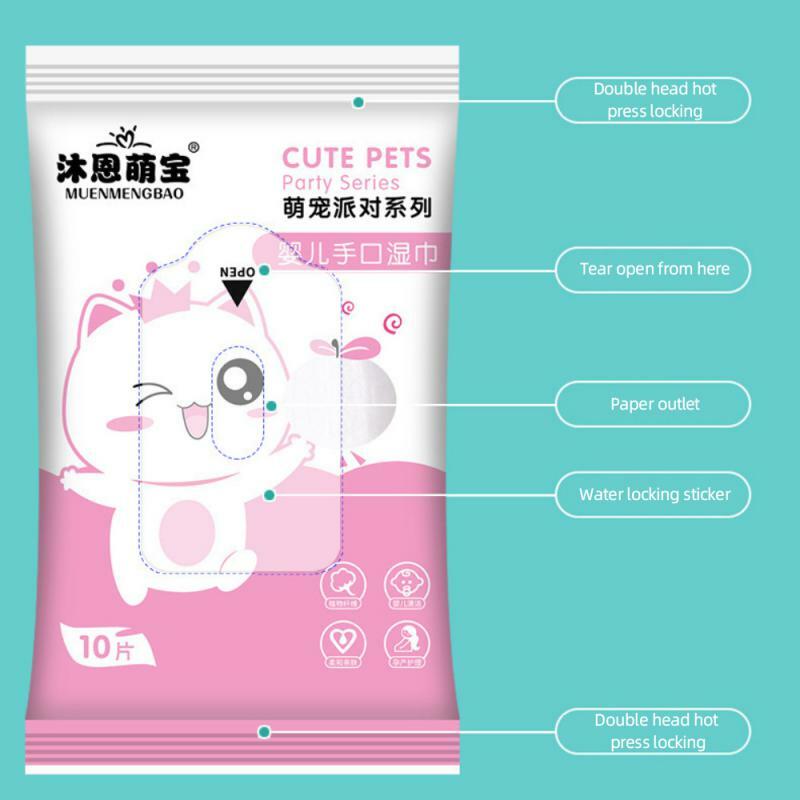 5/10 Packs High Quality Soft Baby Wipes RO Refined Pure Water Wet Wipes Portable Hand And Mouth Wipes Baby Cleaning Wipes