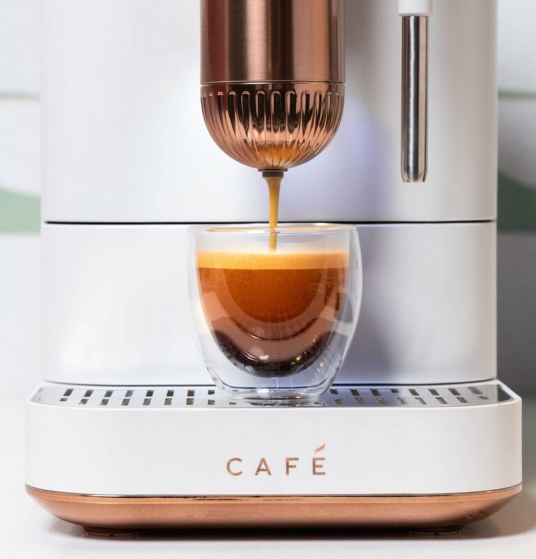 Cafe Affetto 자동 에스프레소 머신, 우유 거품기, 내장 및 조절 가능 에스프레소 콩 연마기, 90 초 원터치 브루잉