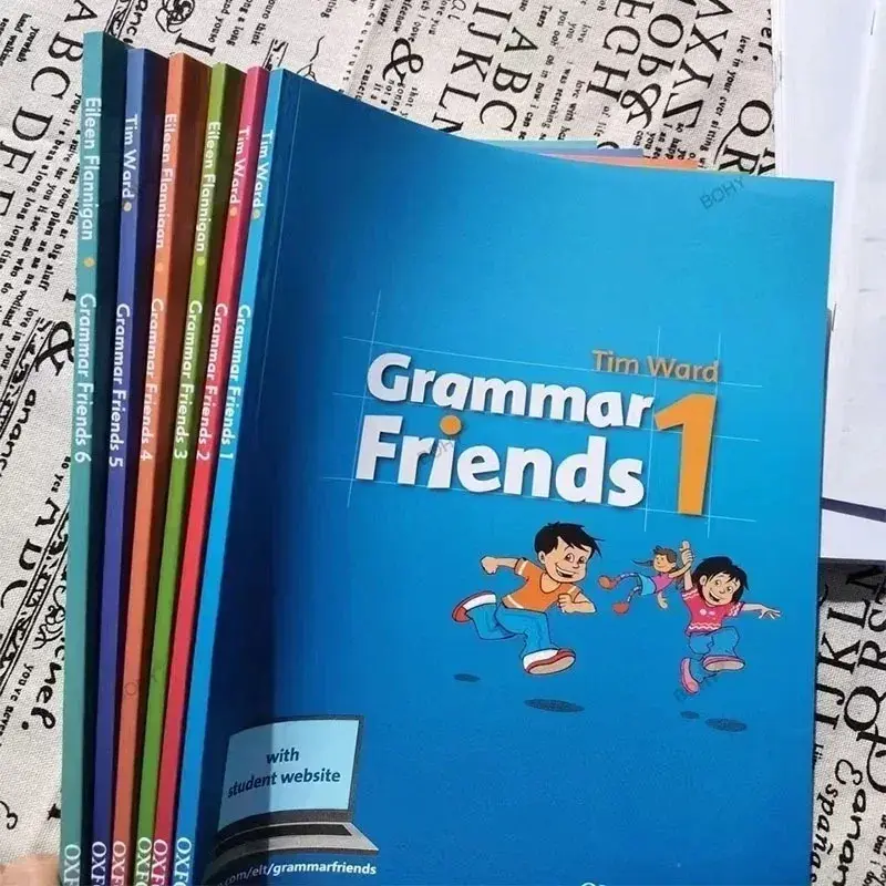 6 Books Grade 1-6 Oxford Grammar Friends In English For Kids Learn English Reading Picture Book Primary School Workbook Textbook