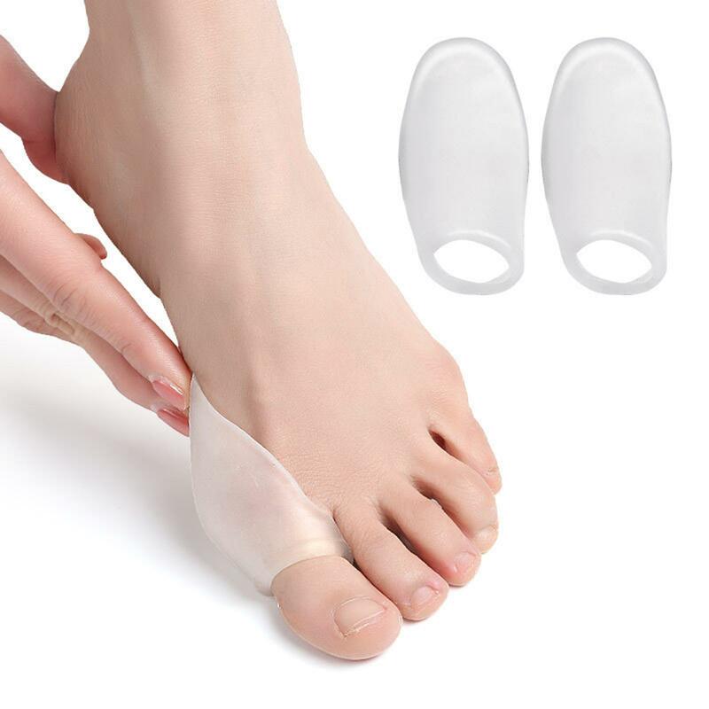 2 pçs toes separador ferramentas de cuidados com os pés protetor dedo do pé polegar corrector bunion pads para unisex