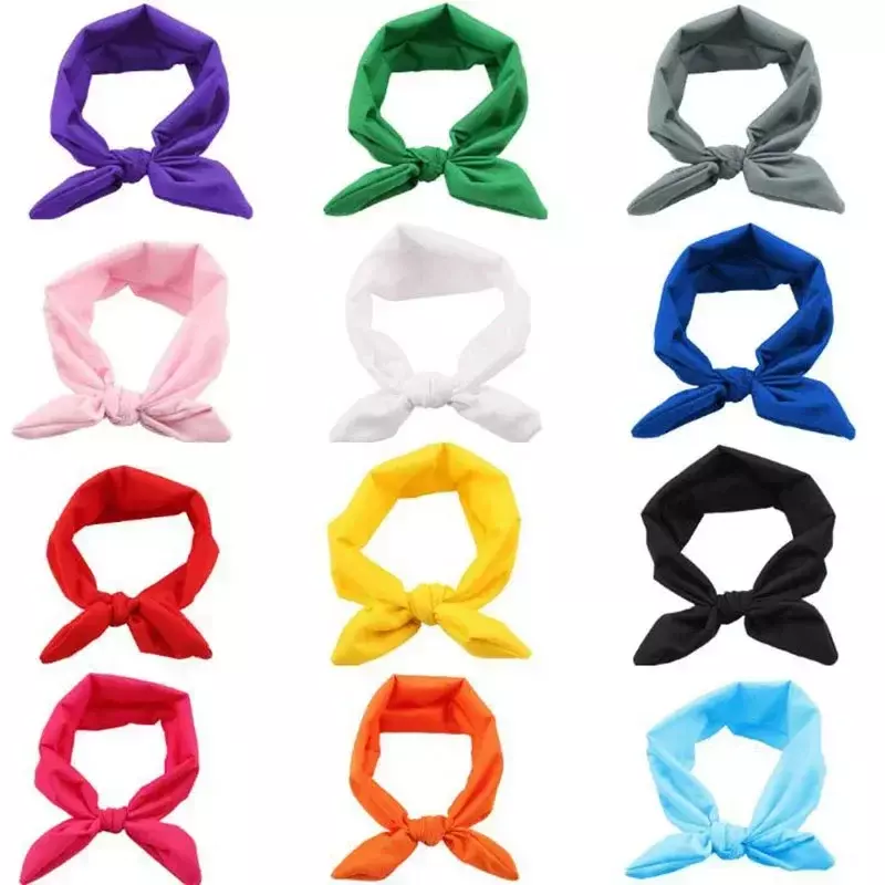 Headband Stretchy com Knot Tie para Crianças, Cute Hairband, Turbante para Bebês Meninas, Acessórios para Cabelo, Foto, Presentes de Aniversário, Novo Headwrap Infantil