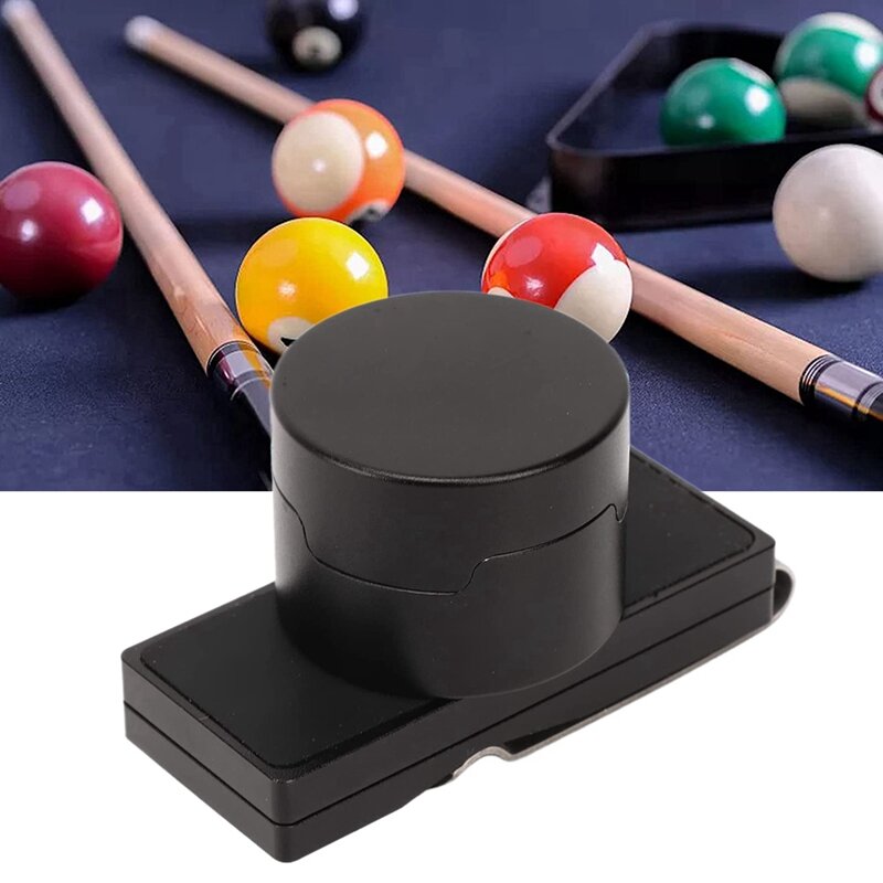 Billiard Cue Chalk Case,Lightweight Magnetic Wear Resistance Round Pool Cue Chalk Clip Billiard Accessories