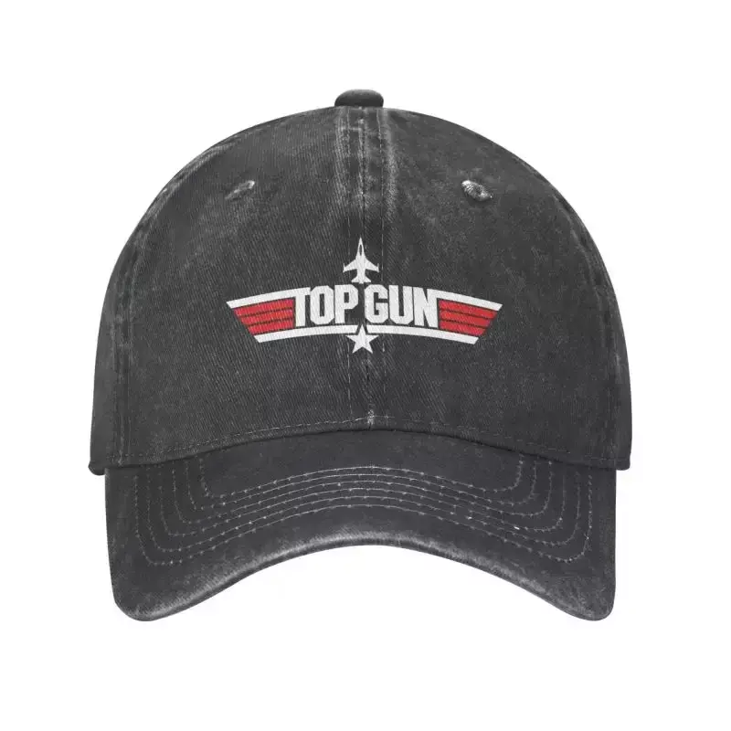 Kustom topi katun Maverick Film atas senjata bisbol topi Hip Hop pria wanita dapat disesuaikan topi ayah musim panas