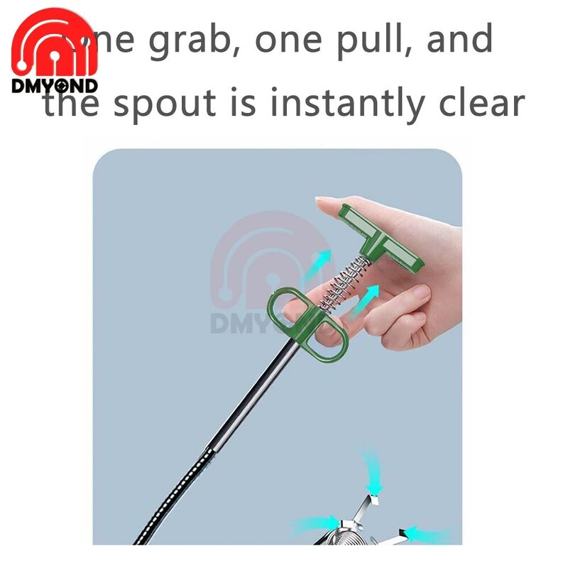 2m 0.9m 0.6m Spring Pipe Dredging Tools Drain Snake Drain Cleaner Sticks Clog Remover Cleaning Tools Household for Kitchen Sink