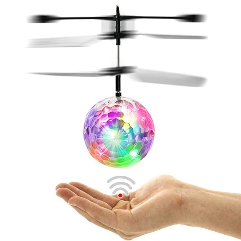 Летающий шар, светодиодные светящисветодиодный Детские Летающие шары, электронный инфракрасный индукционный самолет, игрушки с дистанционным управлением, волшебный чувствительный вертолет на радиоуправлении