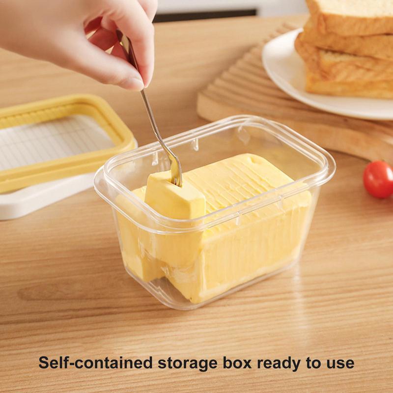 Butter Cutting Box Cheese Storage Box with Lid Kitchen Butter Dish with Slicer Butter Keeper Container Food Storage Case