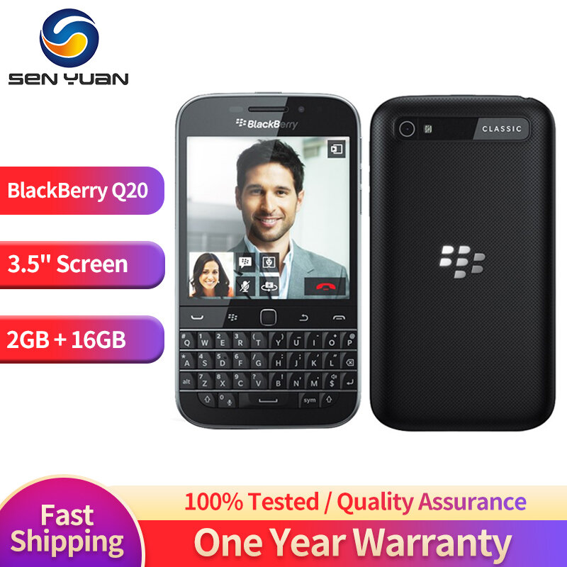 BlackBerry-teléfono inteligente Q20 Classic desbloqueado, 4G, 8MP, WIFI, 3,5 ", 16G ROM