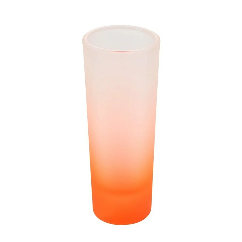 US Stock 144pcs Sublimation Mug 3oz (90ml) Colored Glass Mugs Frosted Shot Glass With Gradient Colorful Bottom Tumblers Cup Bulk