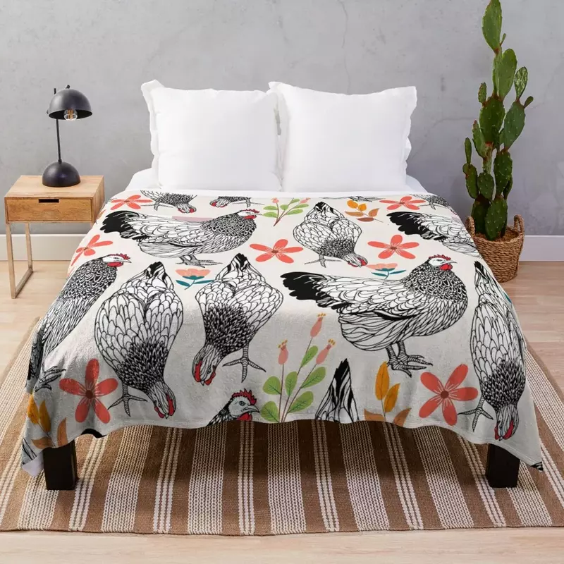 치킨 패턴 던지기 담요 침대, 두꺼운 코스프레 애니메이션 담요, 럭셔리 침구, 여름