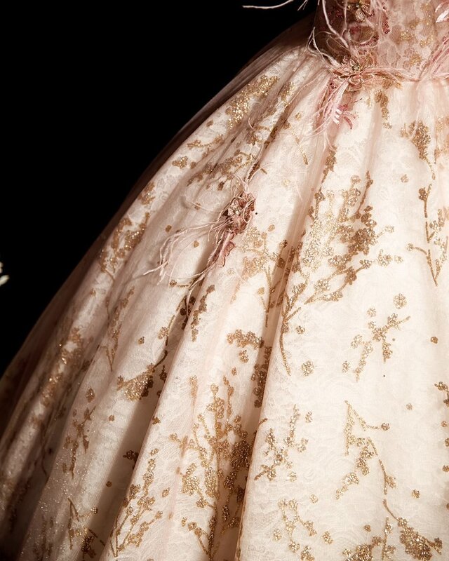 Gaun Quinceanera baru yang sangat indah 2024 gaun pesta ulang tahun gaun putri bulu bergigi bordir renda gaun pengantin