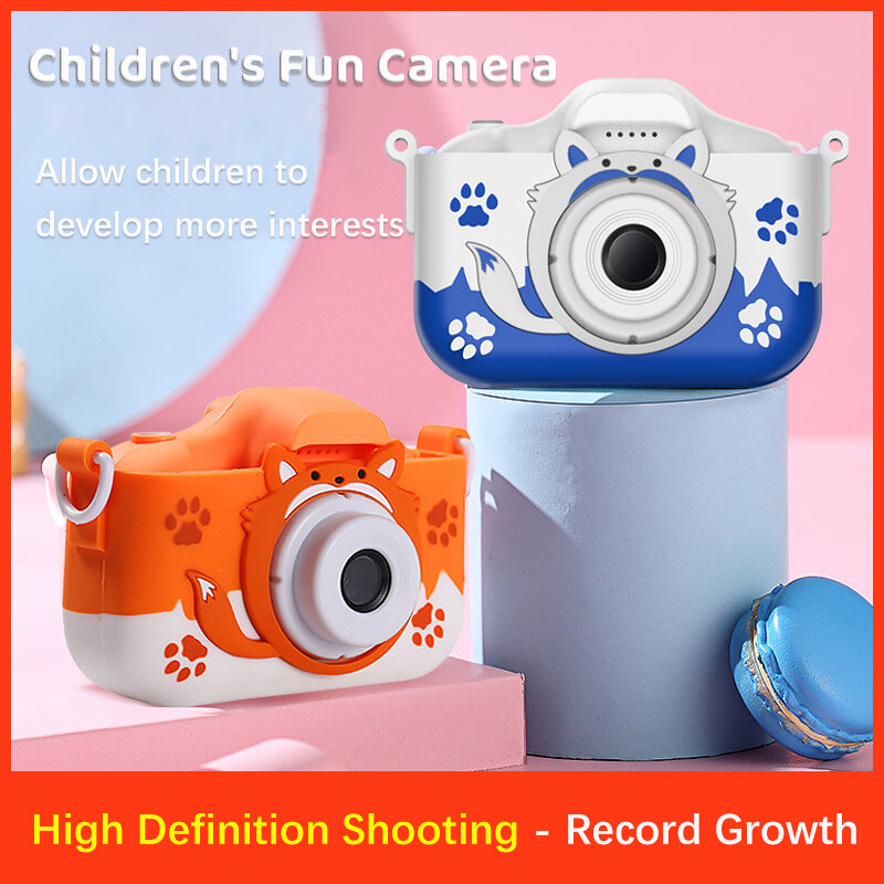 كاميرا صغيرة برسوم كرتونية عالية الدقة للأطفال ، متعددة الوظائف ، حافظة سيليكون ، كاميرات فيديو رقمية عالية الدقة ، ألعاب أطفال ، كاميرا حياة فيديو محمولة ، جديدة
