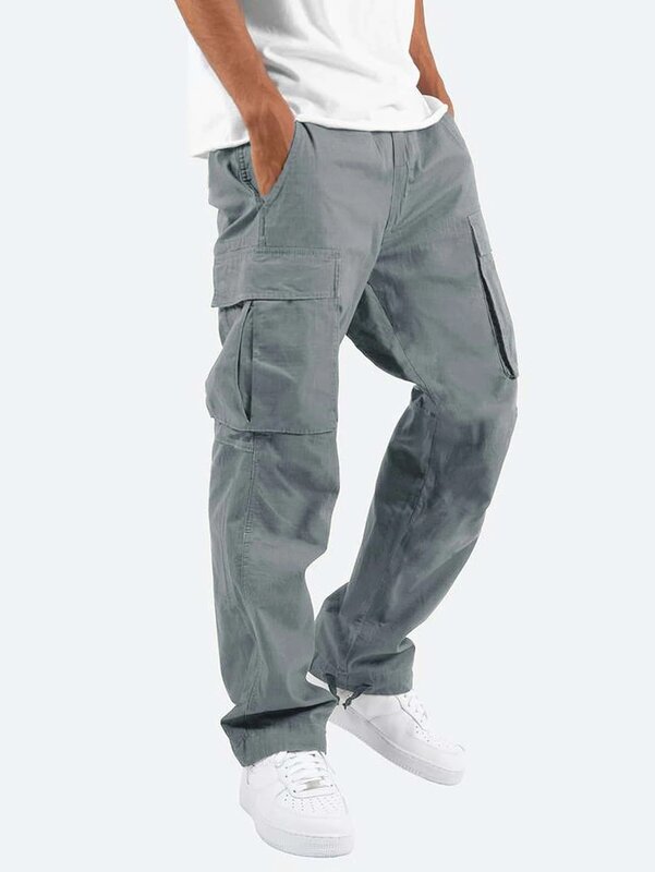 Primavera New Mens Cargo Combat Work pantaloni Chino Cotton Pant abbigliamento da lavoro Jeans taglia 32-44 misto cotone per uomo Casual Big Pocket
