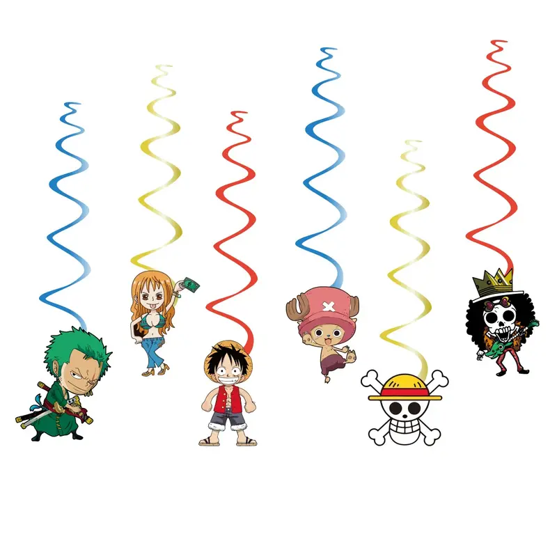 Nieuw Eendelig Themafeest Decoratie Latex Ballonnen Cake Topper Banner Jongen Happy Birthday Party Decor Heldenhoed Luffy Kids Speelgoed
