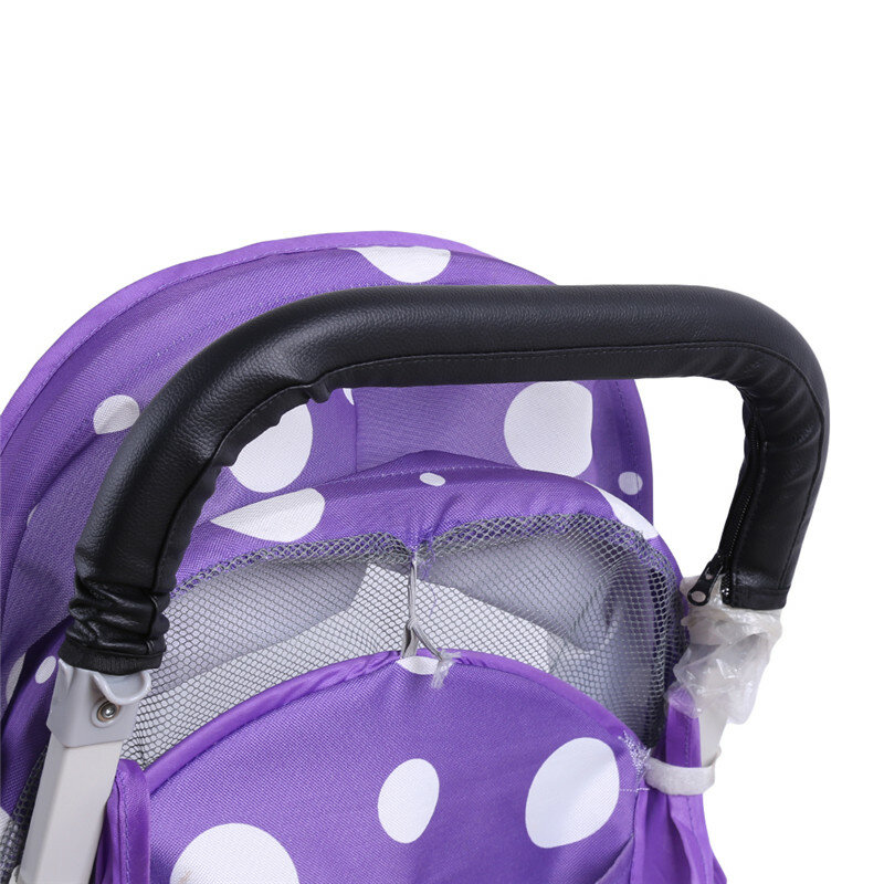 ที่คลุมที่เท้าแขนรถเข็นเด็กทารกฝาหนังปิดป้องกัน PU สำหรับที่เท้าแขนรถเข็นพับได้และซักได้