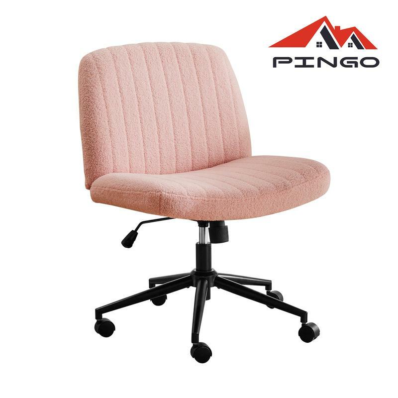 K! Krzesło ze skrzyżowanymi nogami z kółkami, krzesło obrotowe z regulacją wysokości i większą szerokością siedziska, wytrzymałe i trwałe, łatwe do Assem