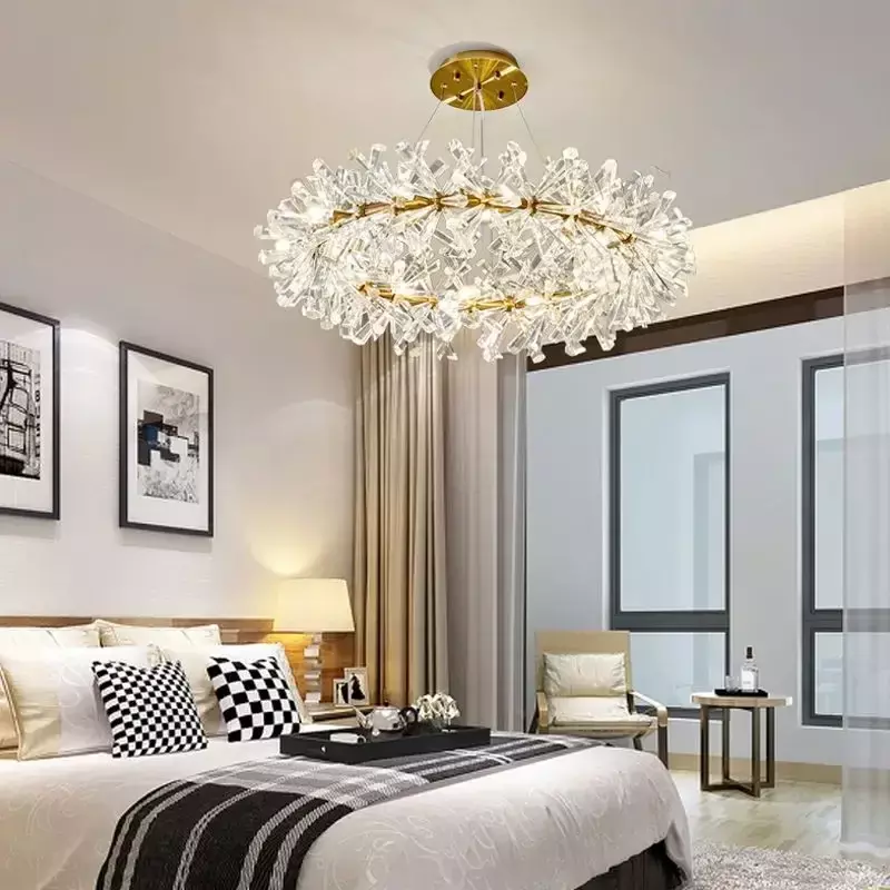 Neue Kristall blume Decke Kronleuchter führte Luxus Innen beleuchtung Wohnkultur für Wohnzimmer Schlafzimmer Restaurant G4 Glühbirne