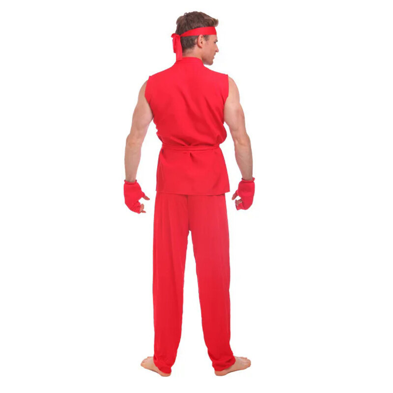 Street Fighter Cosplay KOF Ryo Ken Masters Boxing Uniform Halloween Costumes For Men Performance Clothing Party Game Festival