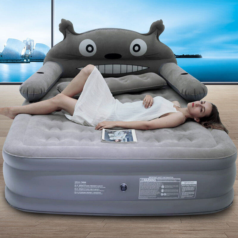 Портативная надувная кровать, несколько размеров, мультяшная атмосферная подушка, утолщенный матрас, коврик для кемпинга на открытом воздухе, новый