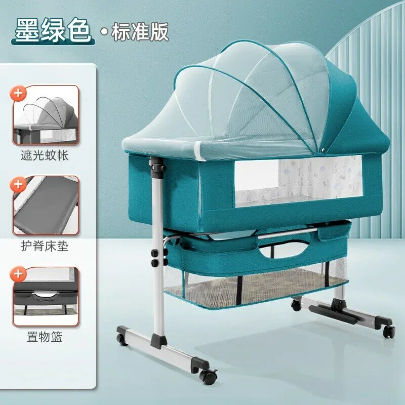 Tempat tidur bayi besar multifungsi, tempat tidur goyang Bb tempat tidur anak-anak dapat dilipat