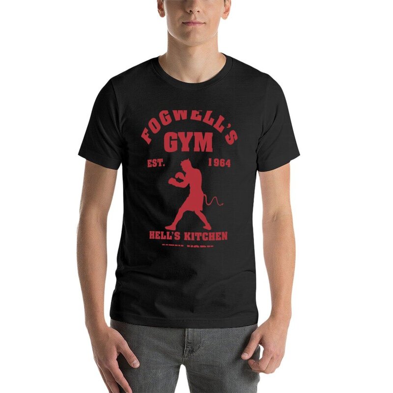 Fogwell & x27;s 체육관 상자 악마 티셔츠, 재미있는 카와이 의류, 애니메이션 재미있는 남성 티셔츠