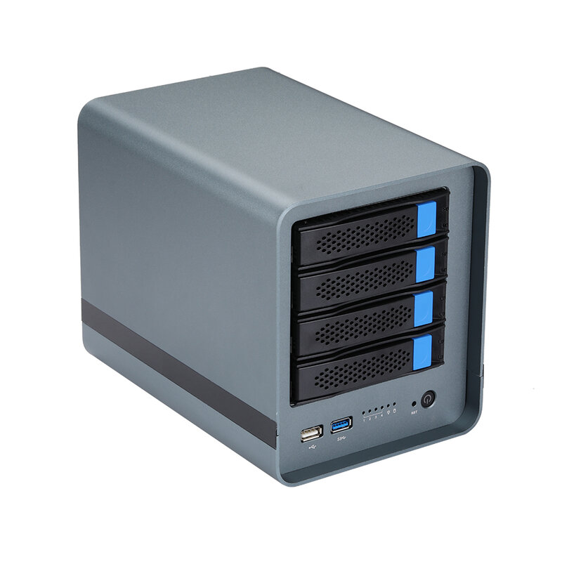 4 Bay NAS completamente personalizzabile/Router avanzato/Mini Server/PC Desktop CPU i5-10210U i7-10710U 2x NVME SSD 4x HDD 4x LAN