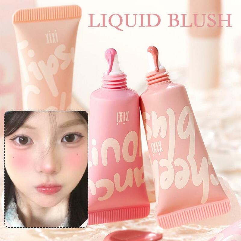 Liquid Eyeshadow Blush Cream, Easy Face to Smudge Blush, Ilumina a Maquiagem Contour, Velvet Matte, Pink, Natural Bochecha, 2 em 1, Ti J0A0