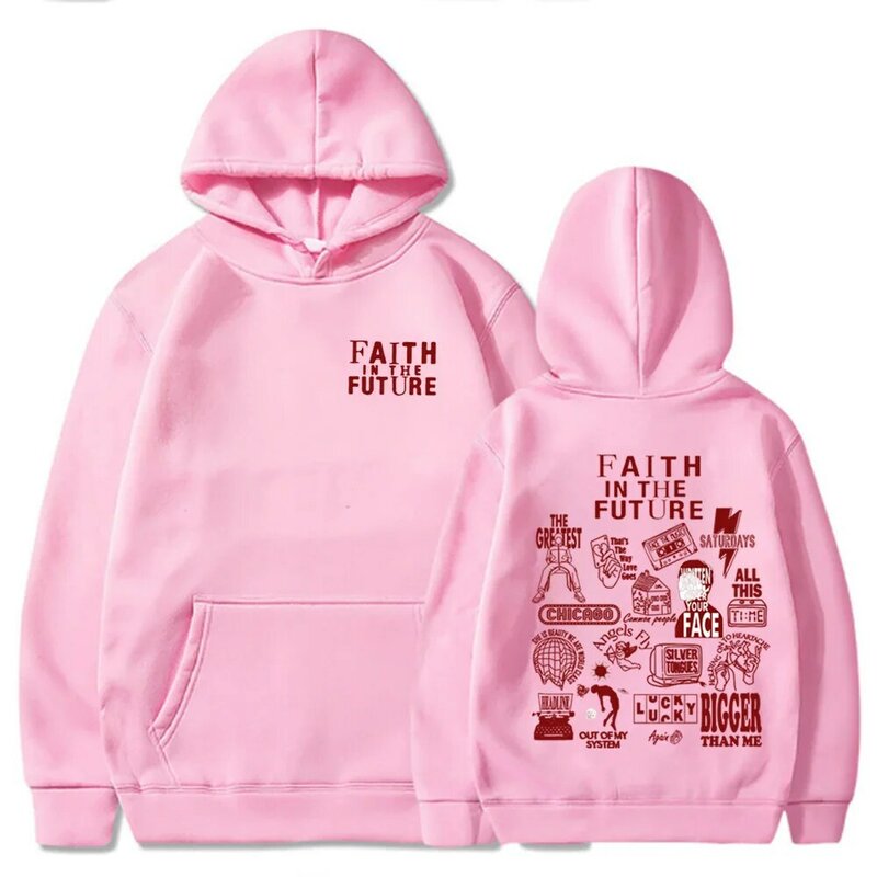 Faith in The Future 앨범 시리즈, 2024 월드 투어 후드티, 남녀공용, 팬들을 위한 힙합 후드티