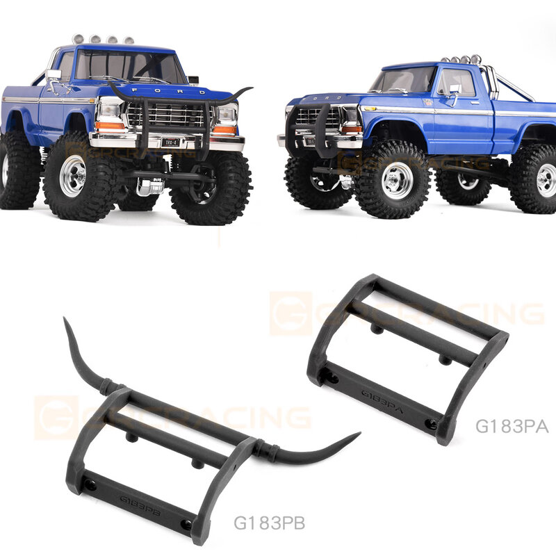 TRX4M Plastic Front Bumper Bullrail Accessories for 1/18 RC Crawler Car Traxxas TRX4-M Ford F150 Upgrade Parts