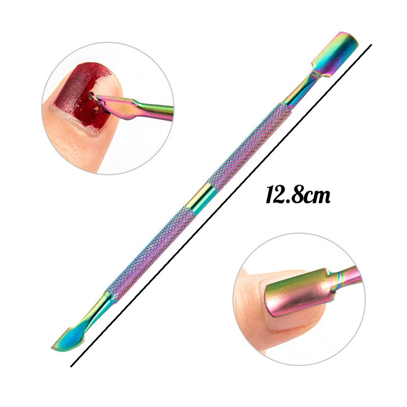 4 sztuk/zestaw profesjonalne szczypce nożycowe ze stali ze stalowymi ćwiekami Muti funkcja odpychacz do skórek zestawy do Manicure pielęgnacja paznokci