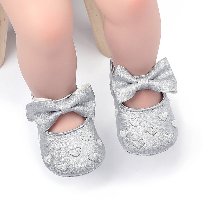 신생아용 클래식 러브 가죽 신발, 여러 가지 빛깔의 유아 첫 워커 신발, 0-18 개월 남아 여아 신발