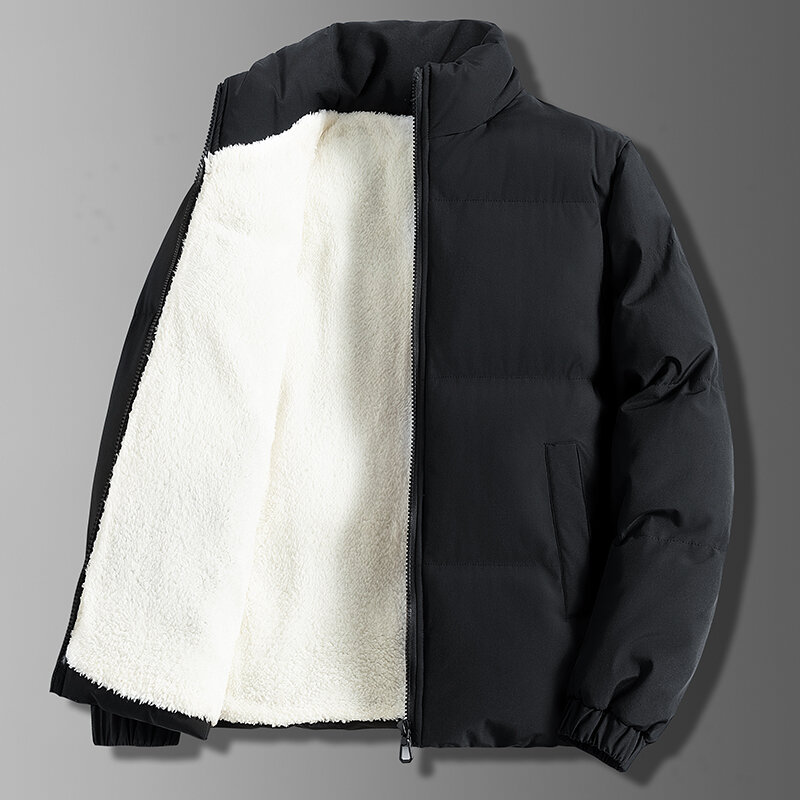 Chaqueta acolchada de algodón grueso para hombre, abrigo informal a prueba de viento, 6XL de talla grande, con cuello levantado, para otoño e invierno, 2023