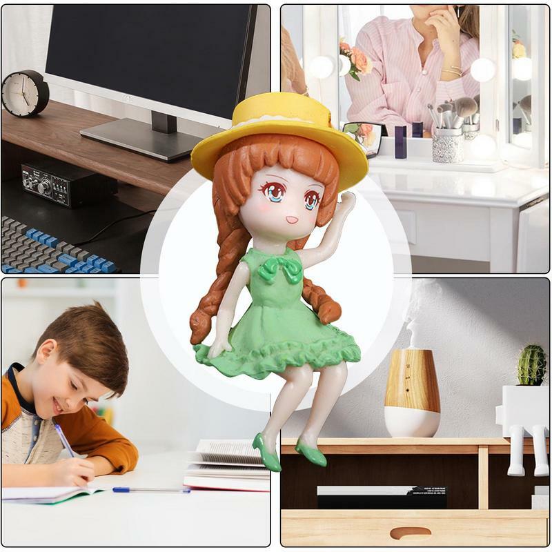 Petites poupées princesse pour maison de beurre, jolie petite fille portant un chapeau, trucs de fête, accessoires de bricolage pour enfants