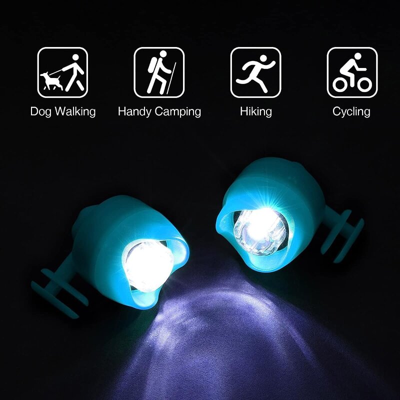 2Pc Headlights For Croc Small Lights Modes Shoes Charms Clog Sandals Shoes Decoration Running Camping Funny Shoe Accessories