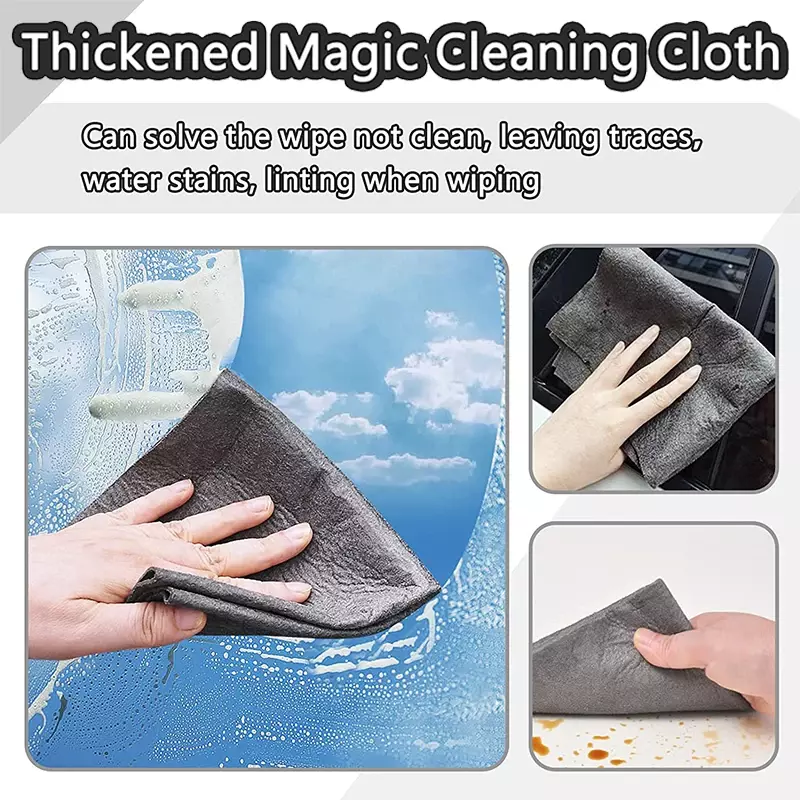 Thickened Magic Cloth Cleaning Cloths Tools Reusable No Trace Microfiber Washing Rags Glass Wipe Towels For Car Window Mirrors
