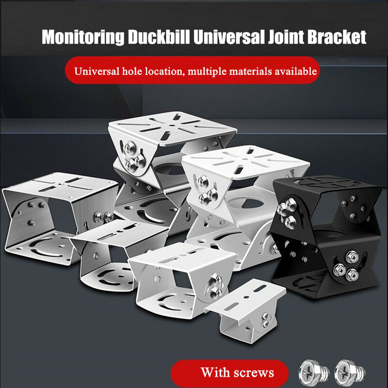 Nova liga de alumínio/metal/aço inoxidável monitoramento duckbill suporte comum universal cctv segurança bala câmera titular base arma