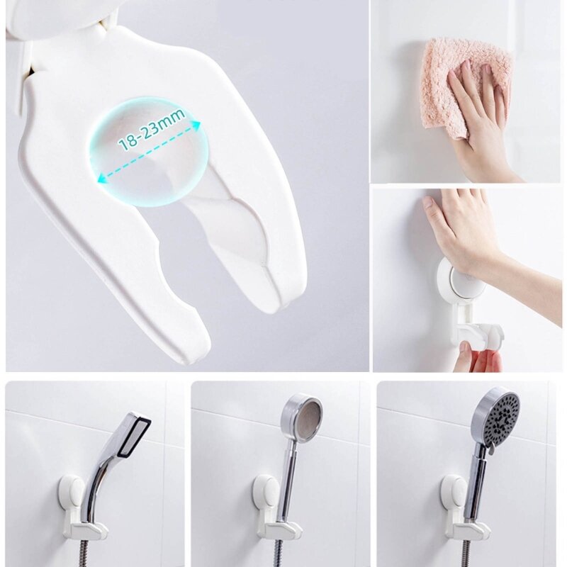 Waterdichte badkamer douchebeugel zuignap basis hoekaanpassing hoofd schudden roterende douchehouder gratis ponsen dropship